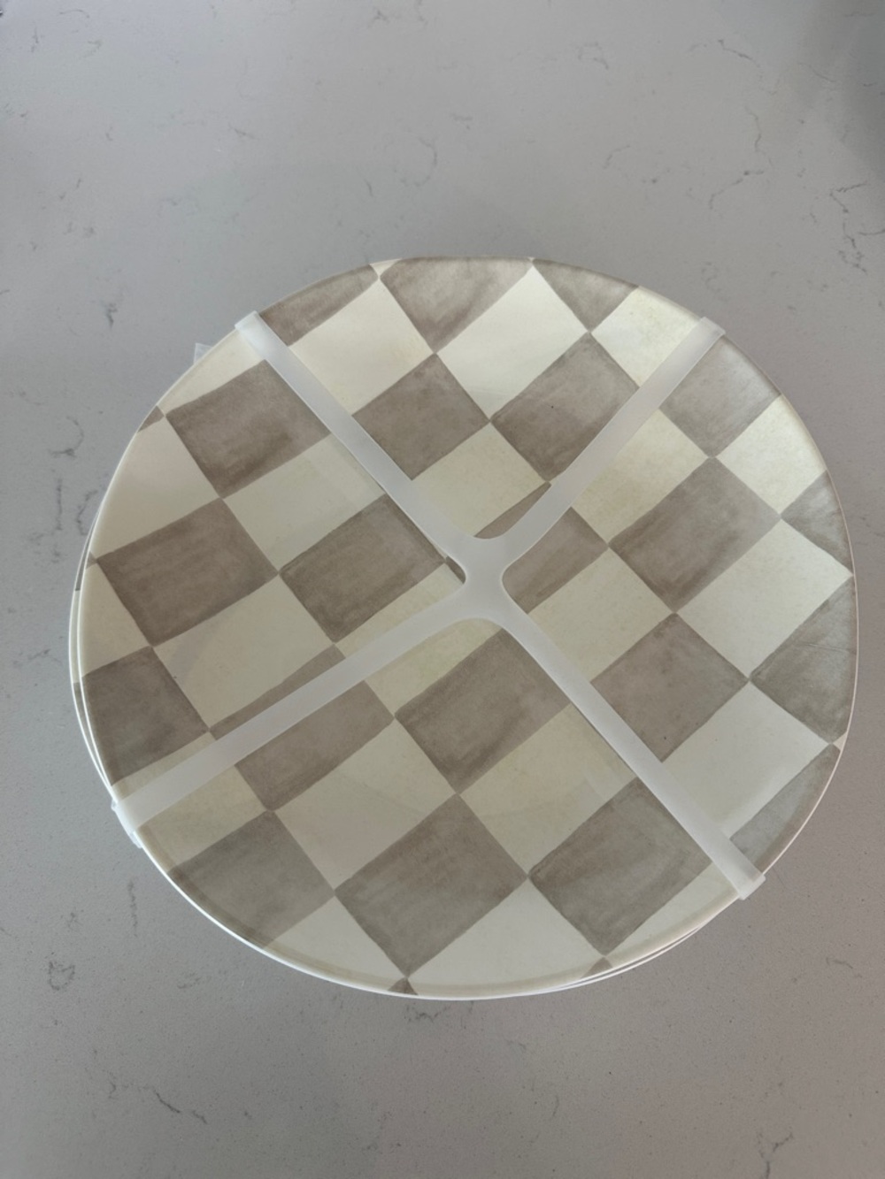 Melamine checkered plates (4 count)